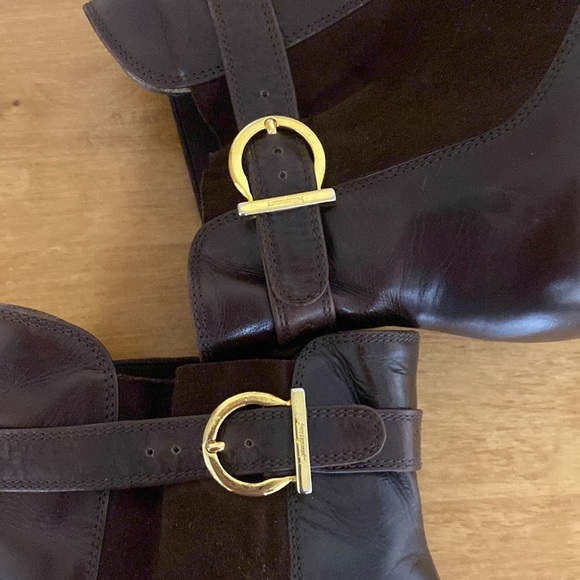 Salvatore Ferragamo Leather/Suede Boots 8.5 - Picture 9 of 9